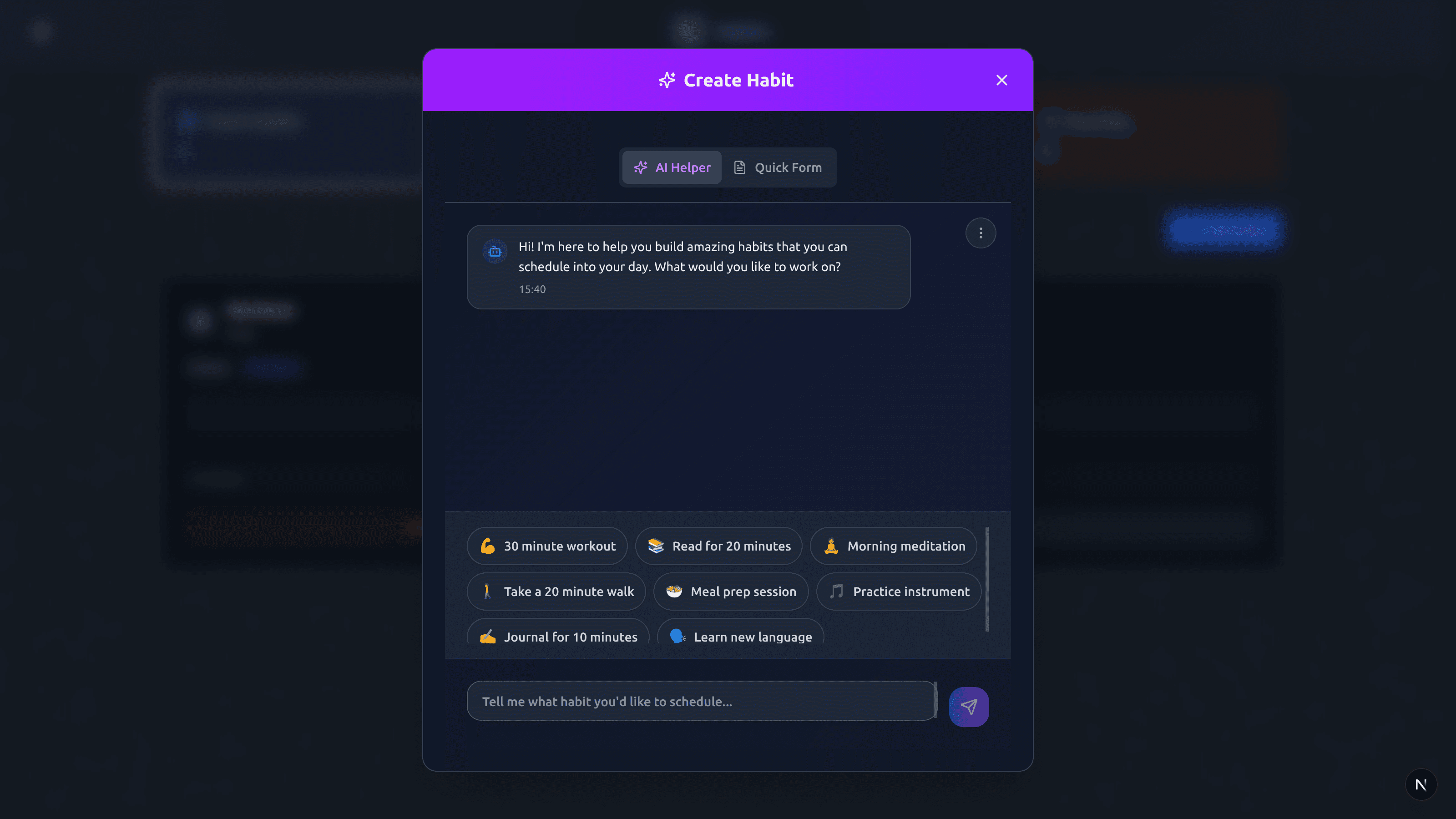 Smart Habit Building desktop preview