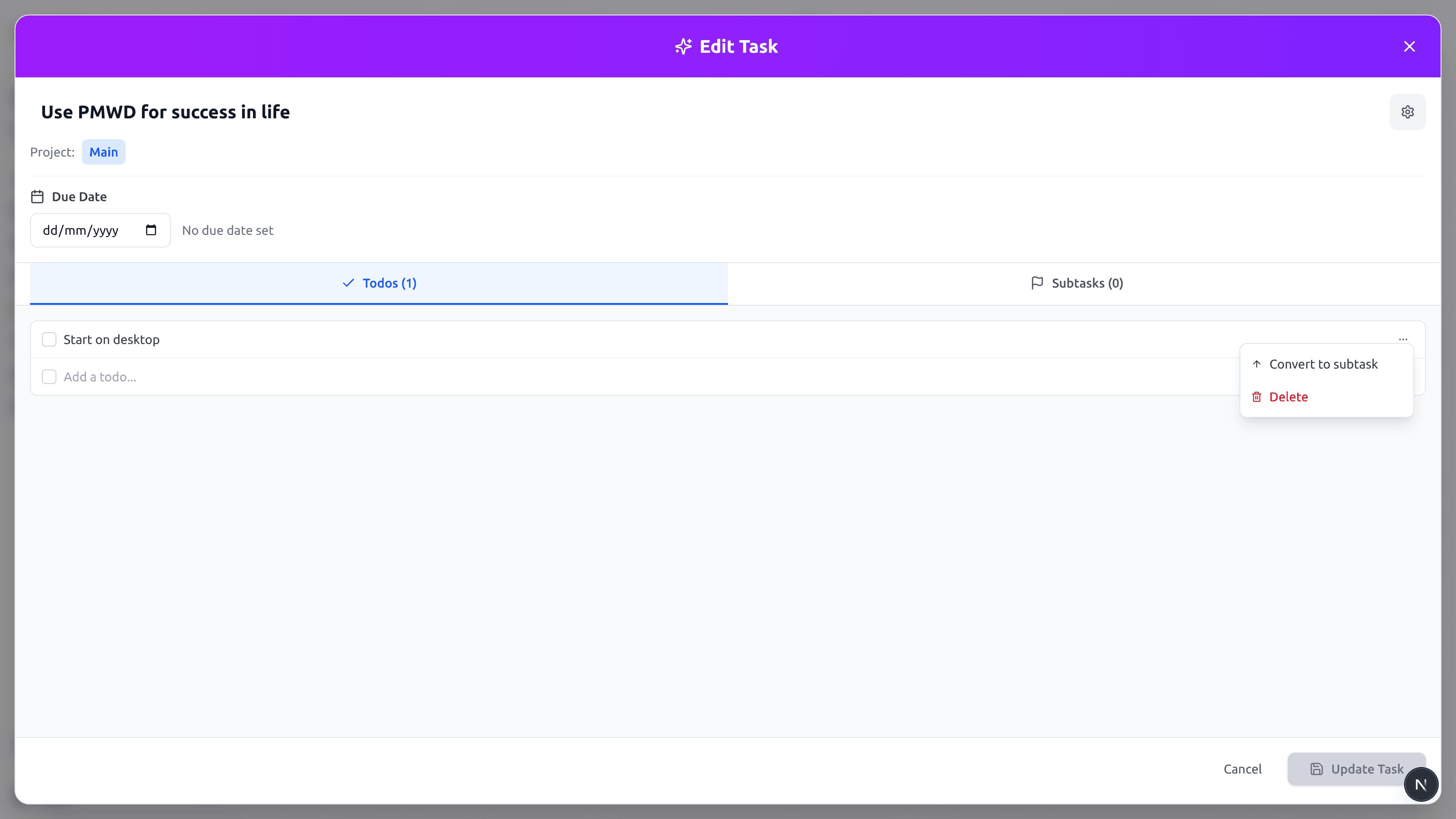 Superior Task Management desktop preview